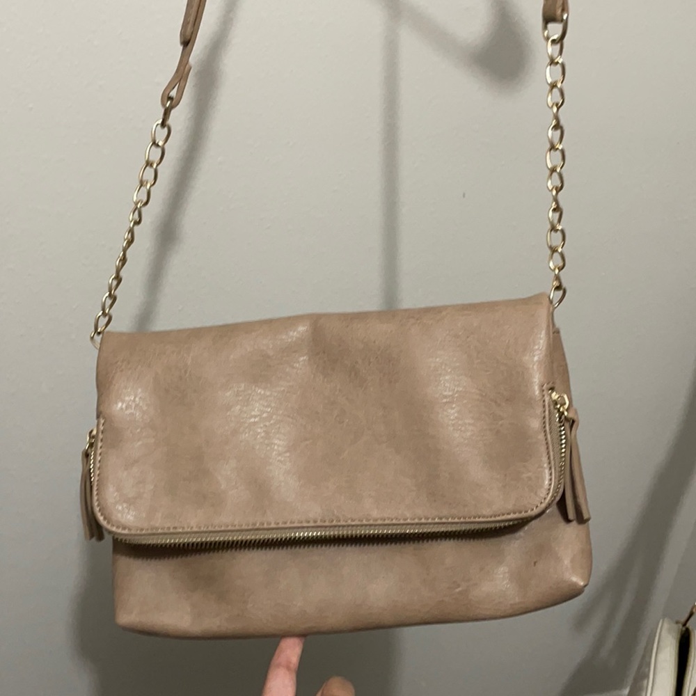 Fold over zipped Lulu Clutch Bag